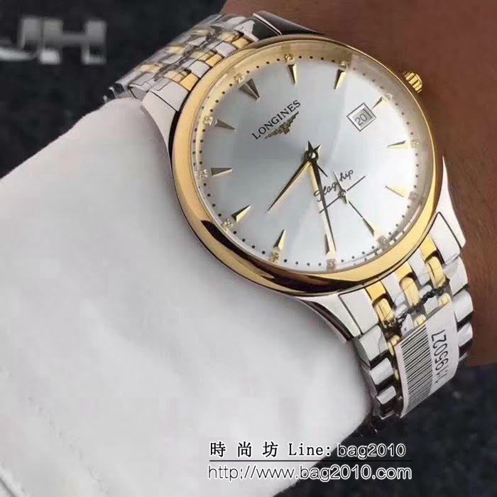 LONGINES浪琴 商務百搭 正明珠機械時尚男士腕表 WSS2234